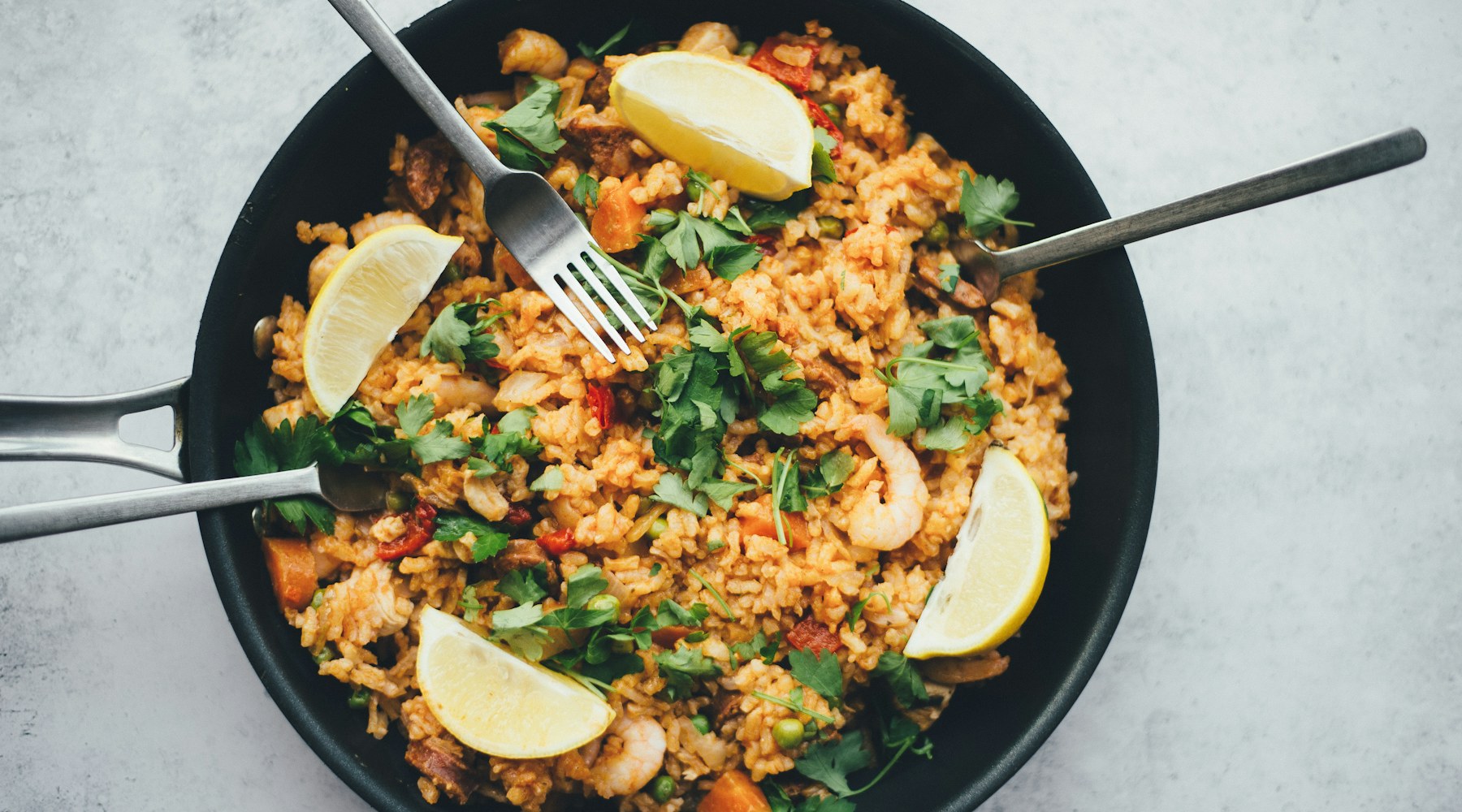 Homemade rice and vegetable meal prepared for sharing